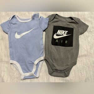 Nike Infant Bodysuit Duo - Light Blue and Gray 0-6M